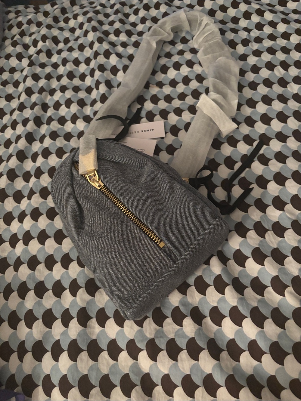 Dark Denim Tamitha Sling Bag with Gold Hardware